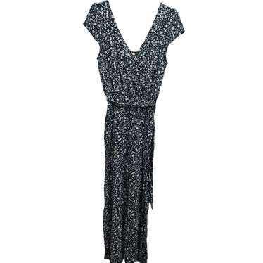 American Eagle Womens Belted Jumpsuit Size S Navy 