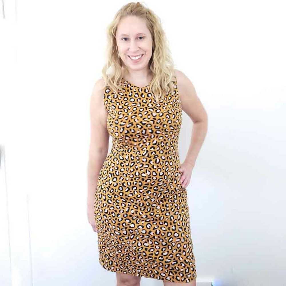 Old Navy Cheetah Sheath Dress Animal - image 1