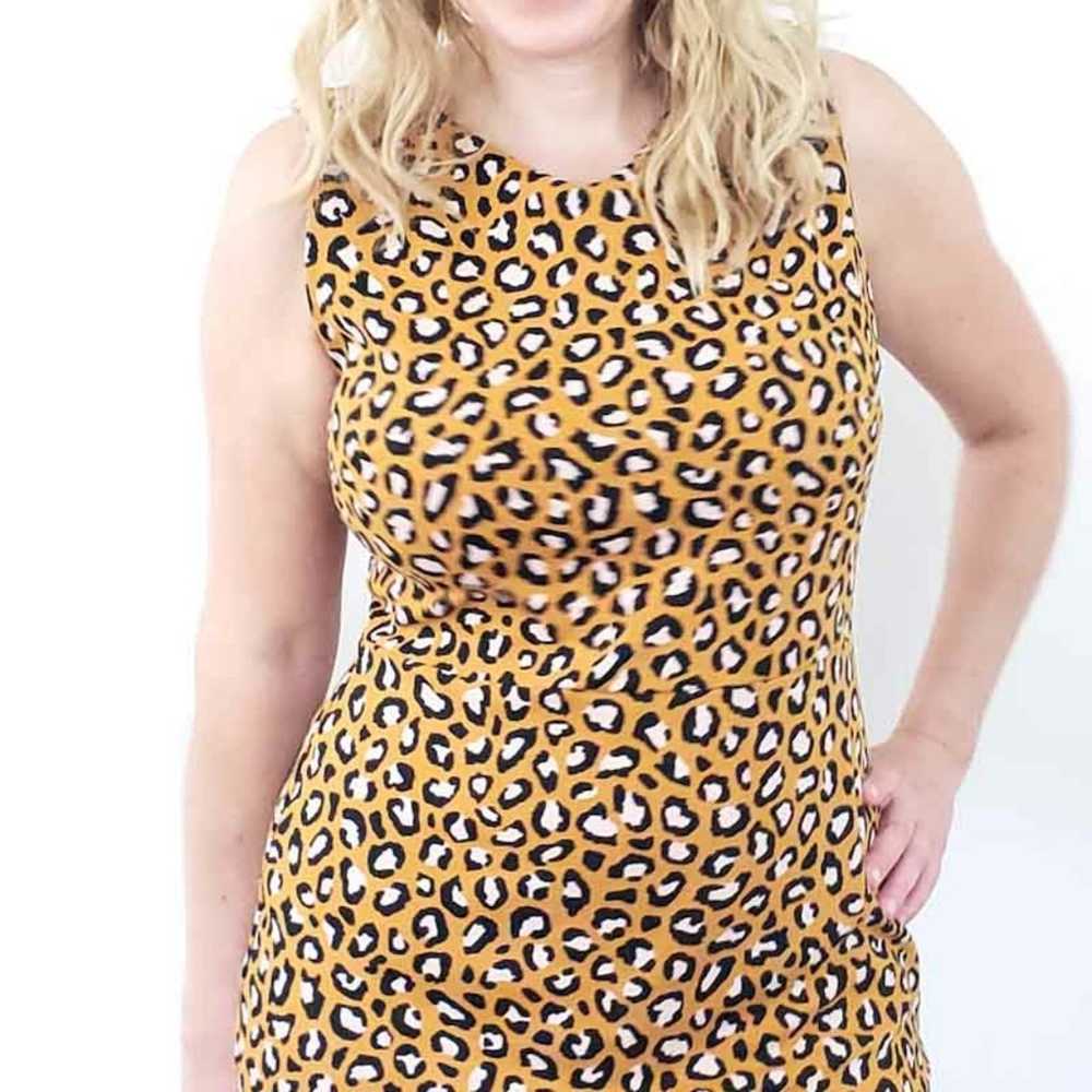 Old Navy Cheetah Sheath Dress Animal - image 2