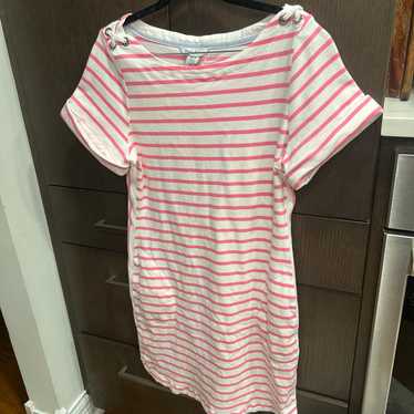 Tommy bahama pink stripe cotton dress size medium