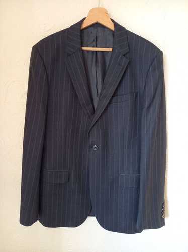 Reiss Grey Pinstripe Pure Wool Formal Blazer Jacke