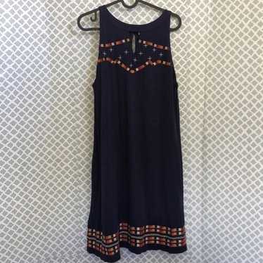 NWOT THML navy blue embroidered dress