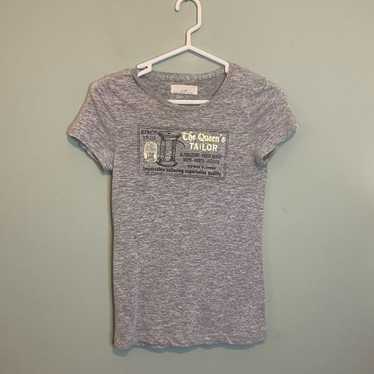 J Crew Graphic Queens Tailor V Neck Tee