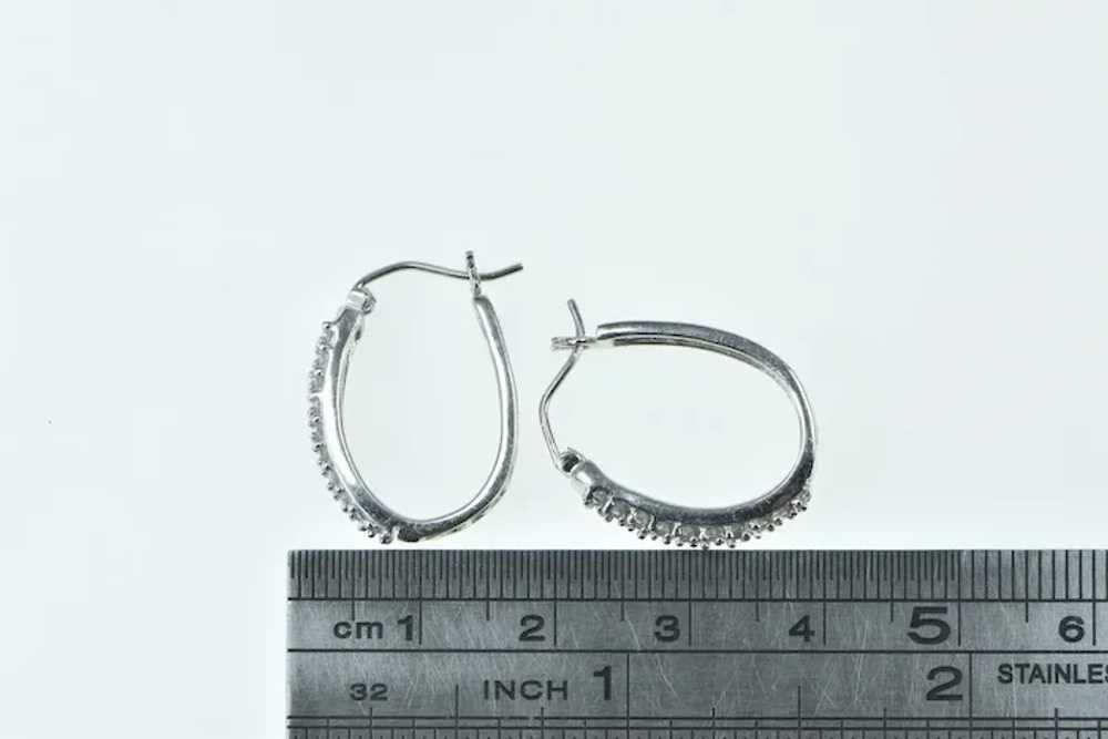 10K 0.50 Ctw Diamond Pave Diamond Hoop Earrings W… - image 4