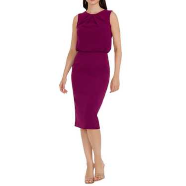 Dress the Population Sz L Amanda Dark Magenta Shea