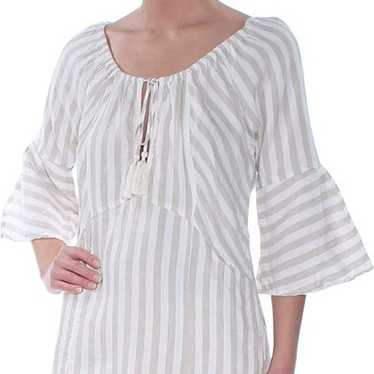 Free People Folk Town Striped Mini Sheath Dress Si