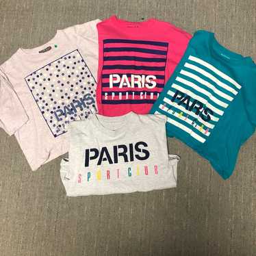 Vintage 90s Paris Sport Club Crop T-Shirt Bundle W