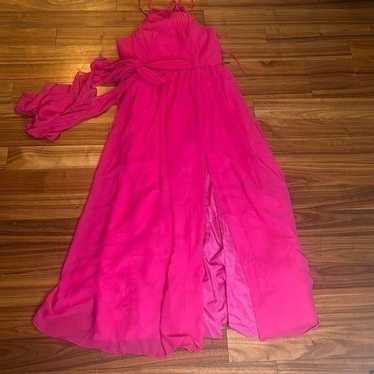 Pink formal long maxi dress princess Barbie prom w