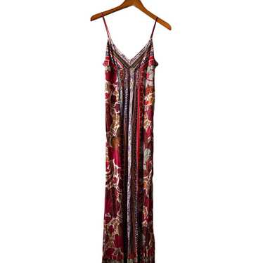 Hale Bob Silk Mixed Pattern Maxi Dress