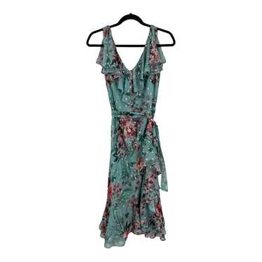 Eliza J Dress floral cascading ruffle trim size 6