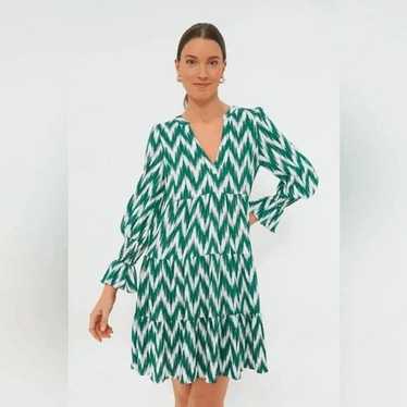 POMANDER PLACE Tuckernuck Green Ikat Kenzo Dress M