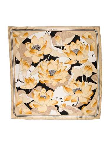 Hermès Silk Scarf Neutrals 90cm with Fleurs De Lo… - image 1