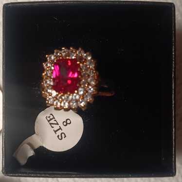 14k gold and ruby ring, size 12.5 (LIND) 14k gold and ruby ring, size 12.5 (LIND)