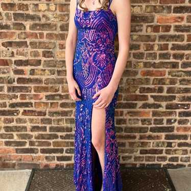 Blue prom dress