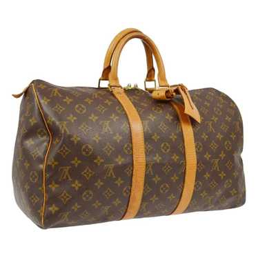 Louis Vuitton Keepall leather travel bag