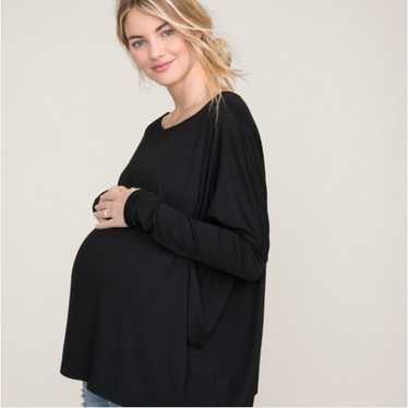 HATCH Maternity Black The Perfect Longsleeve Crew 