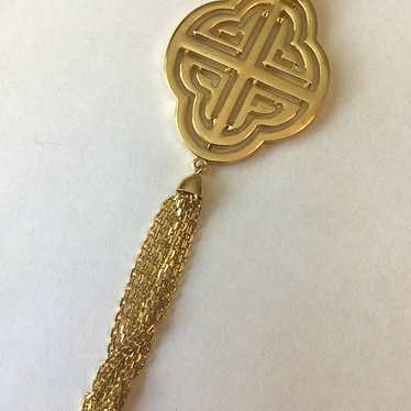 Vintage MONET Gold Tone Signed Pendant