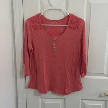 Women’s Coral Pink Long sleeve Blouse