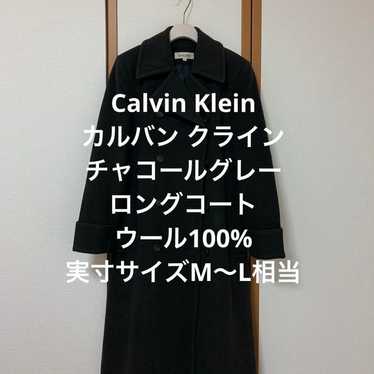 Calvin Klein Charcoal Gray Long Coat