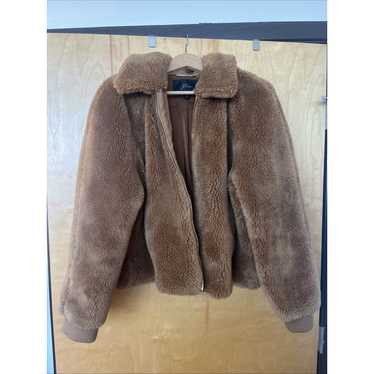 j crew faux fur coat