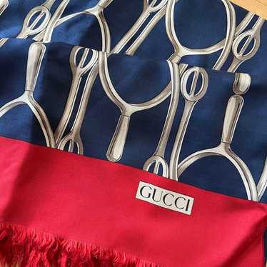 GUCCI Old Gucci Vintage Scarf Horsebit Pattern