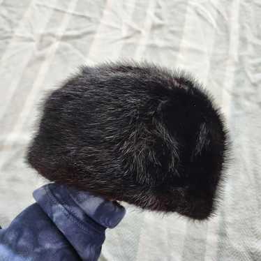 Vintage brown fur hat