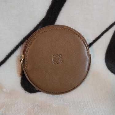 Authentic Vintage Loewe Round Anagram Coin Case