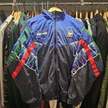 ディアドラ　ヴィンテージ　イタリア　ウインドブレーカー　M　90s Diadora vintage diadora windbreaker - Gem