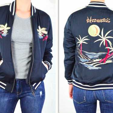 CAPULET REVERSIBLE HAWAII SOUVENIR JACKET Navy Emb