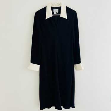 Vintage 90s David Warren Black Long Sleeve Maxi Dr