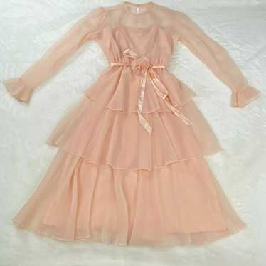 Vintage 70s Cottage Core Dress Norman Berg Denise 