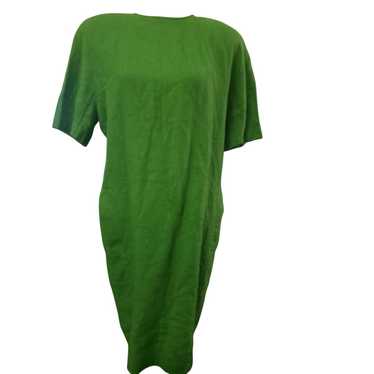 Chetta B 1980's Vintage Shift Dress, Green, Size 1