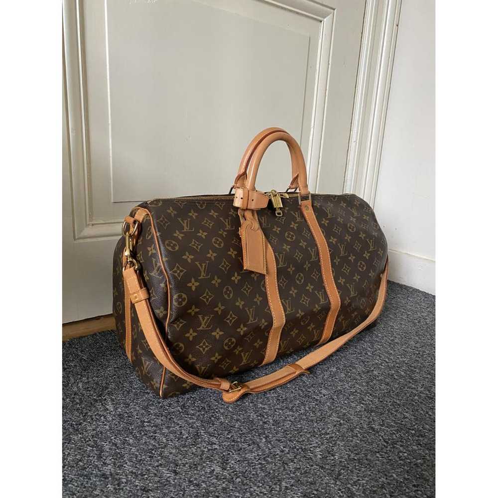 Louis Vuitton Keepall leather travel bag - image 3