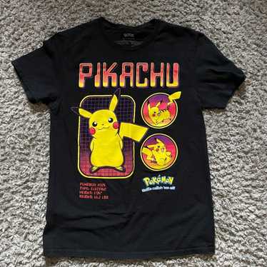 Pokemon Pikachu Black Graphic T-Shirt | Small