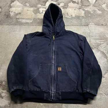 Carhartt ジャケット ビンテージ ネイビー 超希少】古着 80年代 USA製 Carhartt カーハート デトロイト