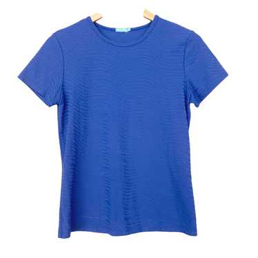 J. Mclaughlin J. McLaughlin Blue Short Sleeve Text