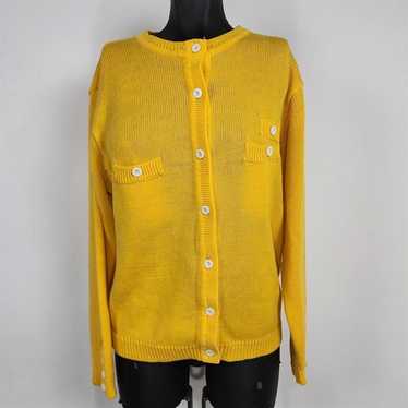 Vintage Cristina 1980s-1990s Yellow Button Front C