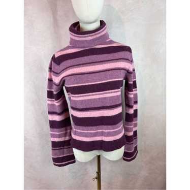 Y2K American Eagle Purple Striped Sweater