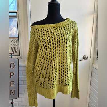 Vintage Y2K Wet Seal Green Open Knit Sweater