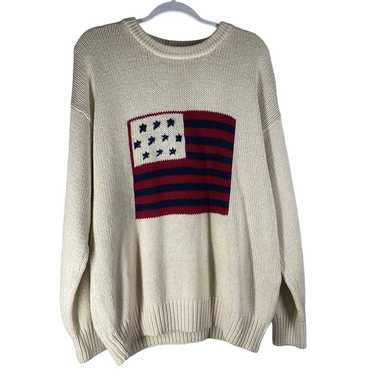 Vintage American Flag Knit Sweater American Outpos