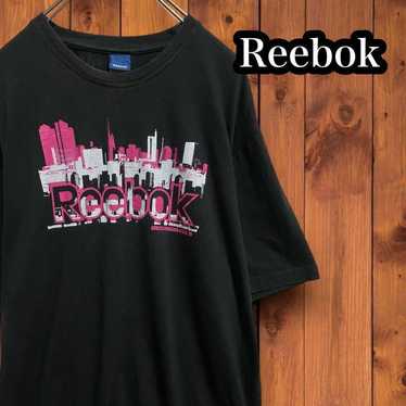 Vintage Reebok Large Logo T-shirt Black XL