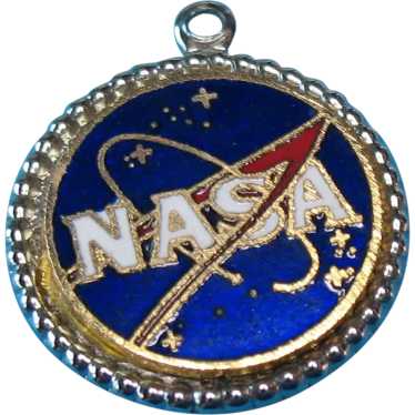 Vintage Sterling Silver NOS Enamel NASA Space Char