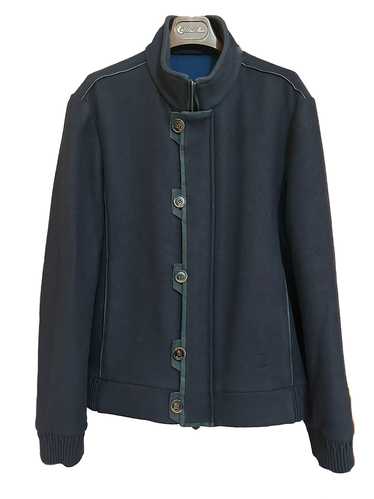 ジャケット・アウター Berluti Cashmere Wool Bomber Jacket 18AW BERLUTI Paris Navy Wool-Cashmere Suede Front Blouson Leather