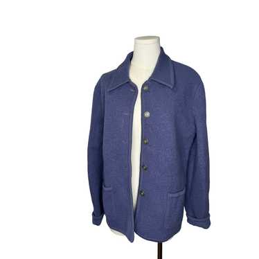 Talbots Wool Purple pocketed Button Blazer Jacket 