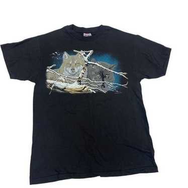 Vintage Wolf Graphic T-shirt