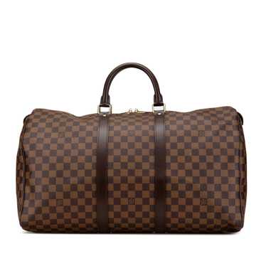 Brown Louis Vuitton Damier Ebene Keepall 50 Travel