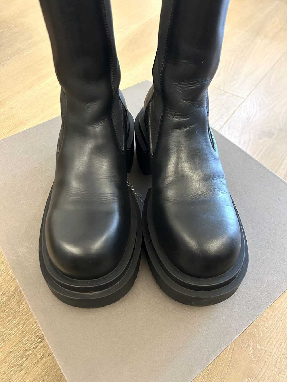 ショートブーツ・ブーティ RICK OWENS \"BEATLE BOGUN\" LEATHER ANKLE BOOTS Rick Owens Beatle Bogun 60mm Leather Boots | Black | FARFETCH PL