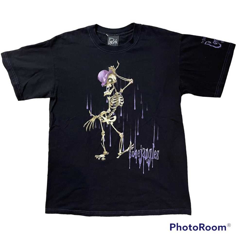 Vintage 2005 Tim Burton Corpse Bride Bonejangles Movie Promo T Shirt Size M