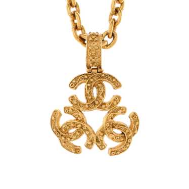 CHANEL Vintage Triple CC Chain Necklace