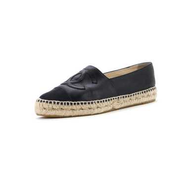 CHANEL Women's CC Cap Toe Espadrilles Leather